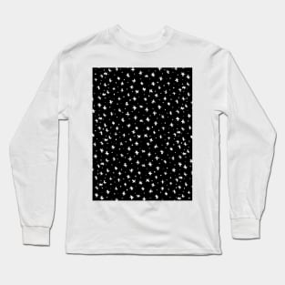 Snowflakes and dots - black and white Long Sleeve T-Shirt